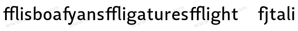 LisboaSansLigaturesLight-Italic字体转换