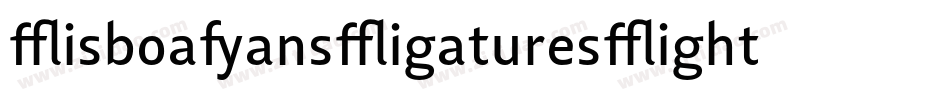 LisboaSansLigaturesLight字体转换