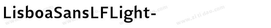 LisboaSansLFLight字体转换