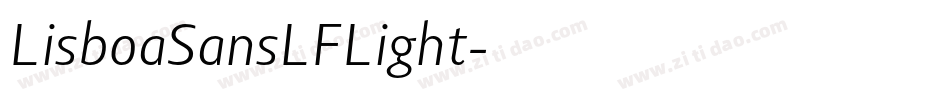 LisboaSansLFLight字体转换