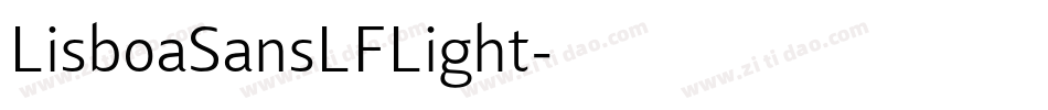LisboaSansLFLight字体转换