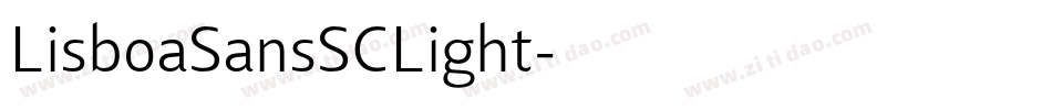 LisboaSansSCLight字体转换