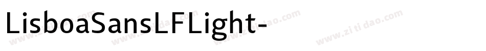 LisboaSansLFLight字体转换