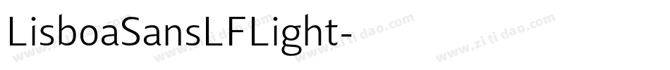 LisboaSansLFLight字体转换