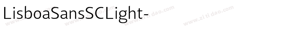 LisboaSansSCLight字体转换