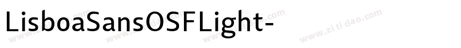 LisboaSansOSFLight字体转换