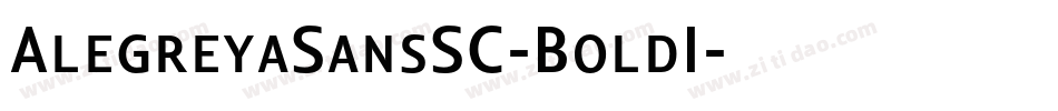 AlegreyaSansSC-BoldI字体转换