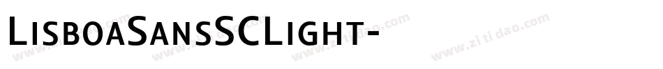 LisboaSansSCLight字体转换