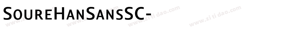 SoureHanSansSC字体转换