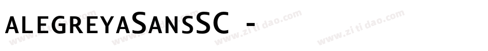 alegreyaSansSC字体字体转换