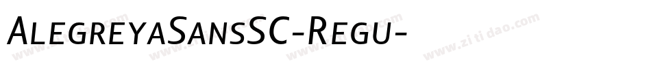 AlegreyaSansSC-Regu字体转换