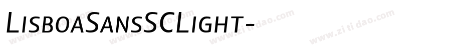 LisboaSansSCLight字体转换