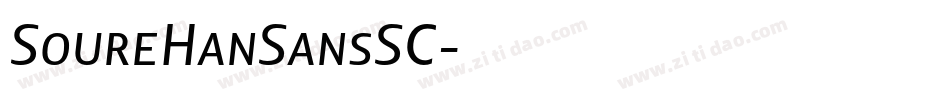 SoureHanSansSC字体转换