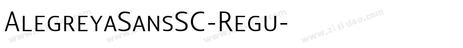 AlegreyaSansSC-Regu字体转换