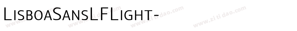 LisboaSansLFLight字体转换