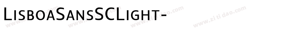 LisboaSansSCLight字体转换