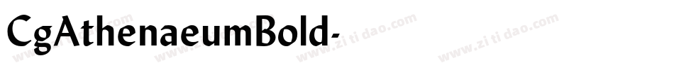 CgAthenaeumBold字体转换