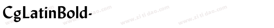 CgLatinBold字体转换