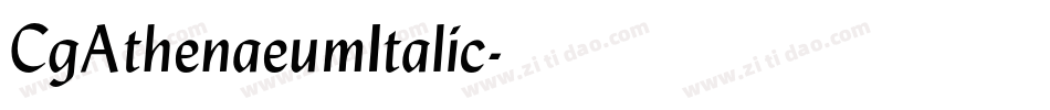 CgAthenaeumItalic字体转换