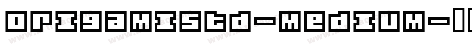 OrigamiStd-Medium字体转换