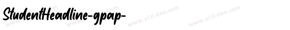 StudentHeadline-gpap字体转换