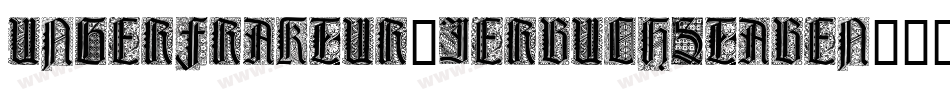UngerFrakturZierbuchstaben字体转换