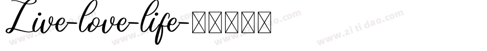 Live-love-life字体转换