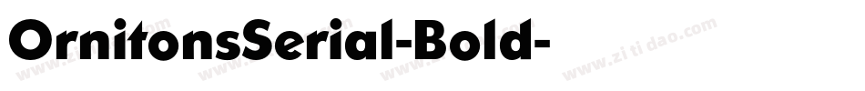 OrnitonsSerial-Bold字体转换