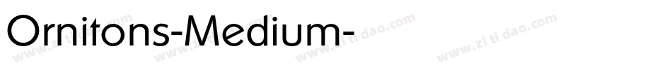 Ornitons-Medium字体转换
