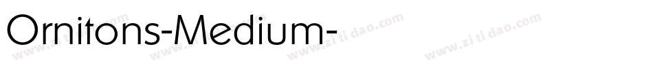 Ornitons-Medium字体转换