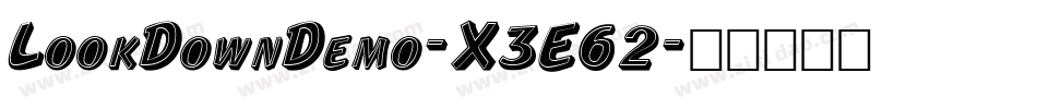 LookDownDemo-X3E62字体转换