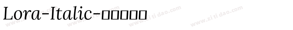 Lora-Italic字体转换