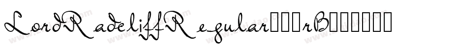 LordRadcliffRegular-10rB字体转换