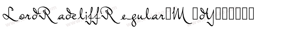 LordRadcliffRegular-M5dY字体转换