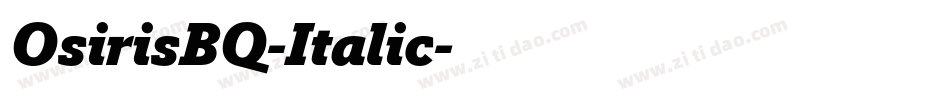 OsirisBQ-Italic字体转换