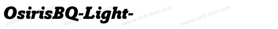 OsirisBQ-Light字体转换