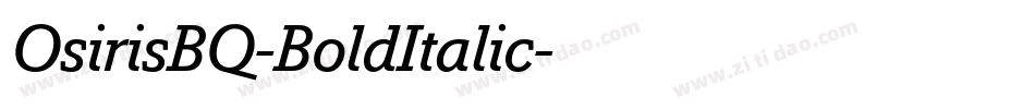 OsirisBQ-BoldItalic字体转换