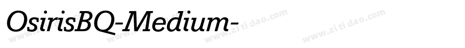 OsirisBQ-Medium字体转换