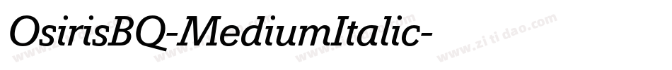 OsirisBQ-MediumItalic字体转换