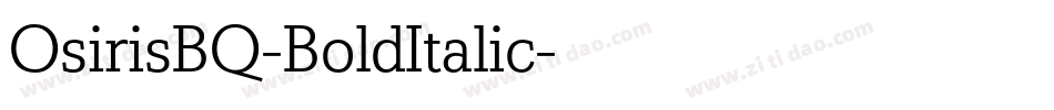OsirisBQ-BoldItalic字体转换