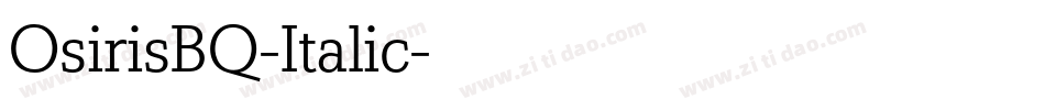 OsirisBQ-Italic字体转换