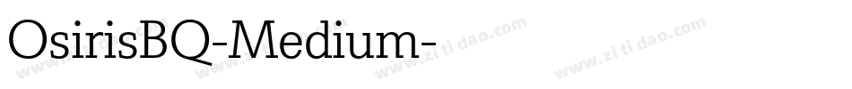 OsirisBQ-Medium字体转换