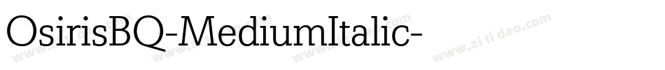 OsirisBQ-MediumItalic字体转换