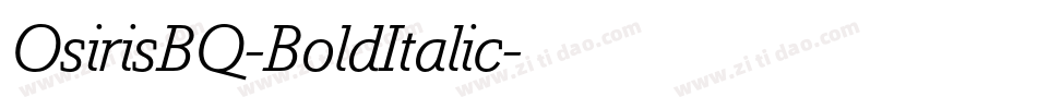 OsirisBQ-BoldItalic字体转换