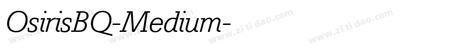 OsirisBQ-Medium字体转换