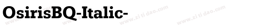 OsirisBQ-Italic字体转换
