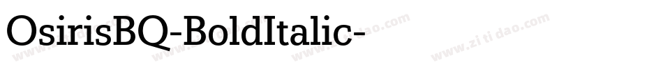 OsirisBQ-BoldItalic字体转换