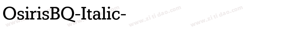 OsirisBQ-Italic字体转换