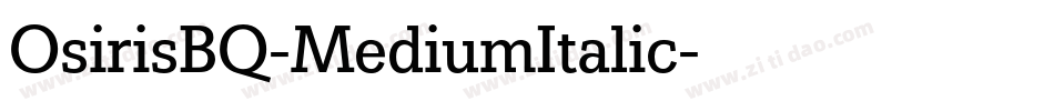 OsirisBQ-MediumItalic字体转换