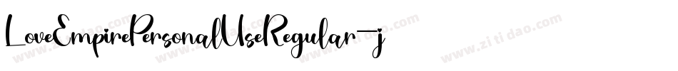 LoveEmpirePersonalUseRegular-jgXj字体转换